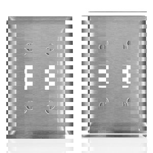 SS 2 GANG MID SZ TOG WALLPLATE